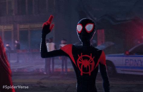 Image Sony Pictures. . Spiderman across the spiderverse gif